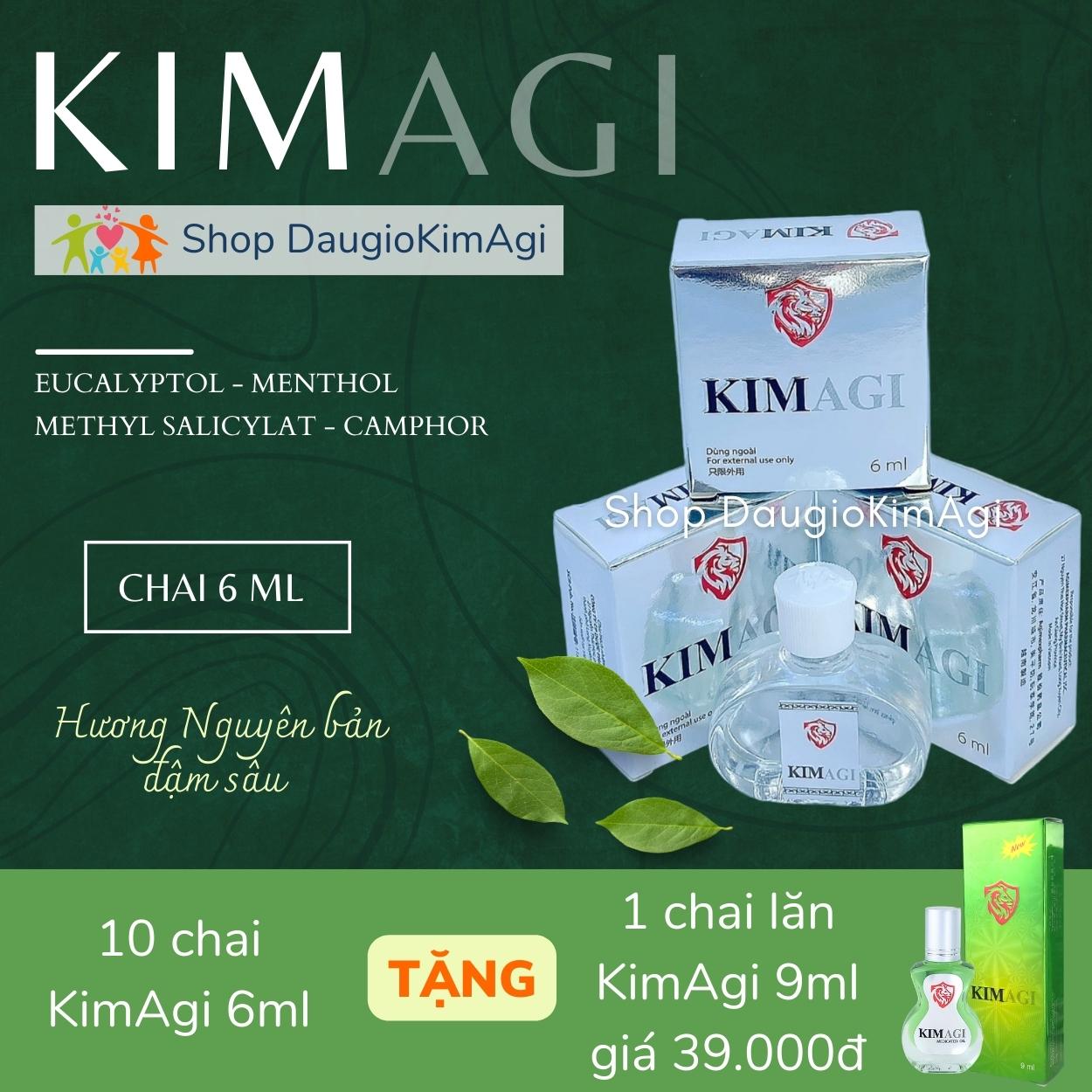 Dầu gió KimAgi chai 6ml kèm Tặng phẩm
