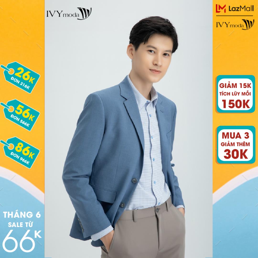 ĐỘC QUYỀN 15.6 Áo vest kẻ nam IVY moda MS 67E2835