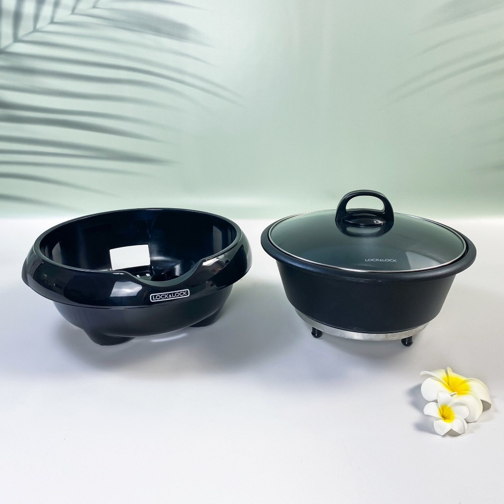 Nồi lẩu điện Lock&Lock EJP331BLK / EJP431SN 5 lít đường kính 28cm