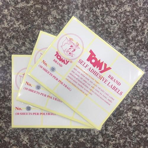 Combo 10 xấp Giấy decal Tomy A5 nhãn dán