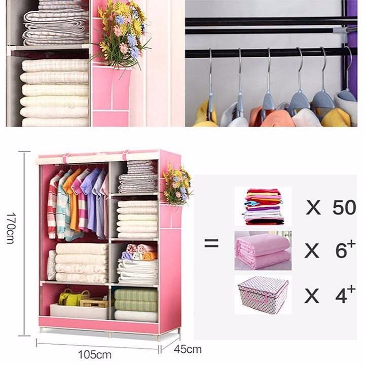 [HCM]tủ vải 6 ngăn - tủ vải