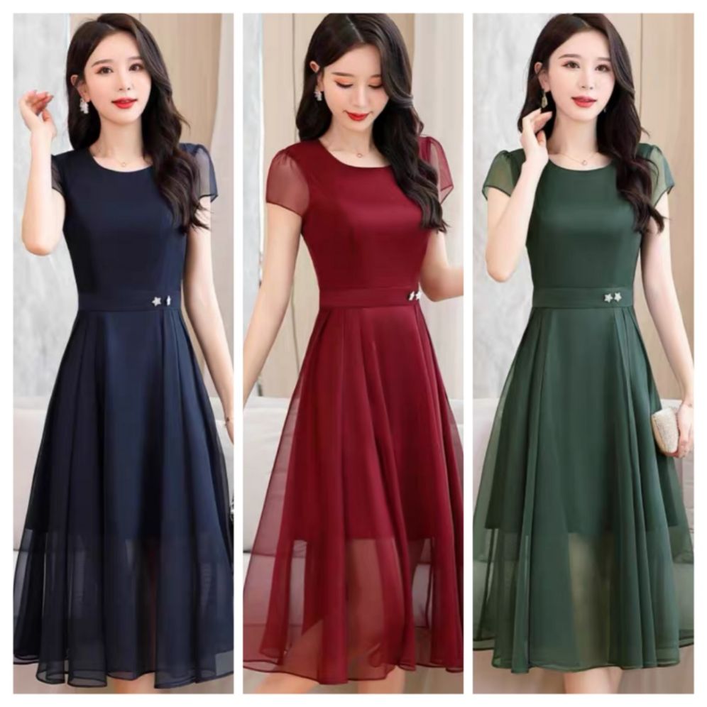 ĐẦM XÒE DỰ TIỆC EO ĐÍNH SAO SANG TRỌNG