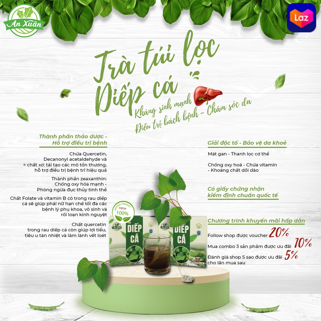 Trà Túi Lọc Diếp Cá An Xuân