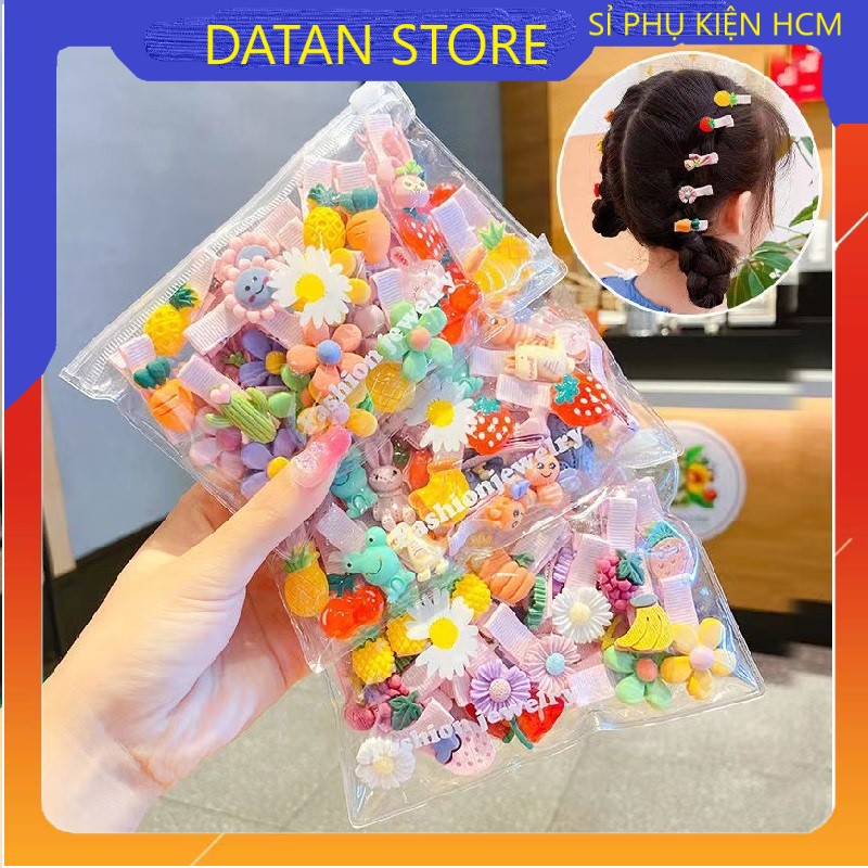 Set 20 Kẹp Tóc Nơ mỏ vịt Xinh Xắn Cho Bé Gái