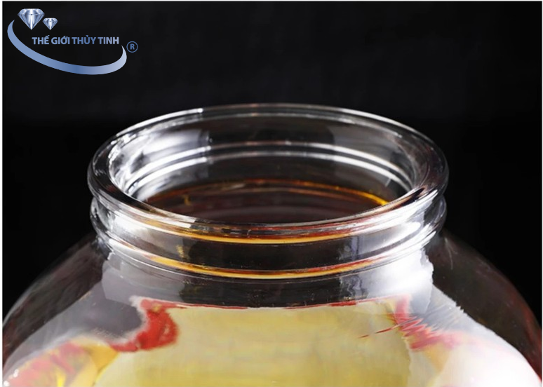 [HCM]Bình Ngâm Rươu Sâm Thủy Tinh Nạp Phúc 6 Lít