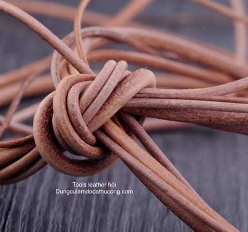 Dây da bò tròn - phụ kiện , phụ liệu làm đồ da handmade