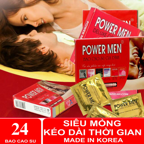 [HCM]( Combo 2 hộp 24 chiếc ) Bao cao su Powermen Gia đình - chiếc Bao cao su siêu mỏng trơn Powermen gia đình - Bcs gia đình giá rẻ - Bao cao su dành cho gia đình