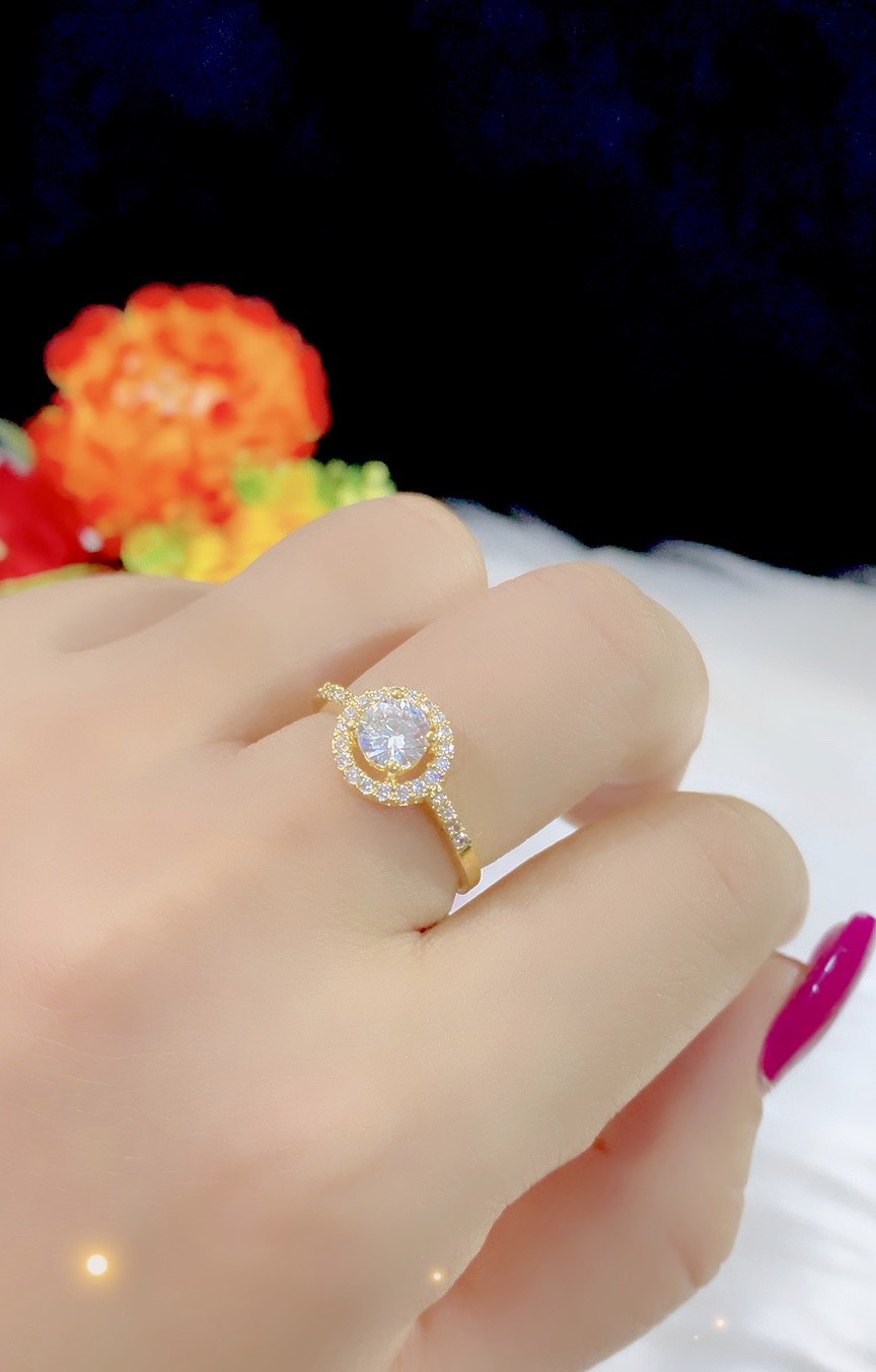 Nhẫn nữ đính xoàn mạ 18k cao cấp P2032