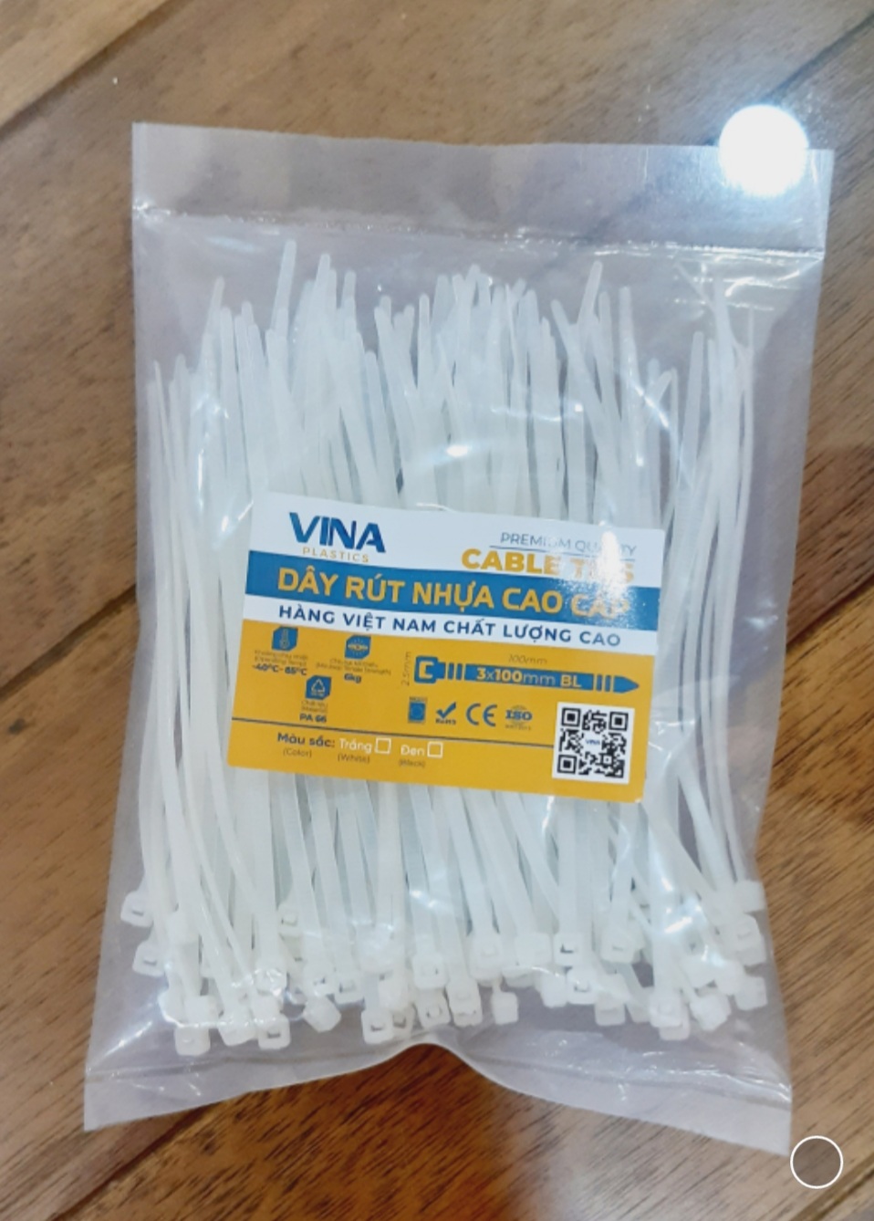 Dây rút nhựa 1 tấc -100 sợi