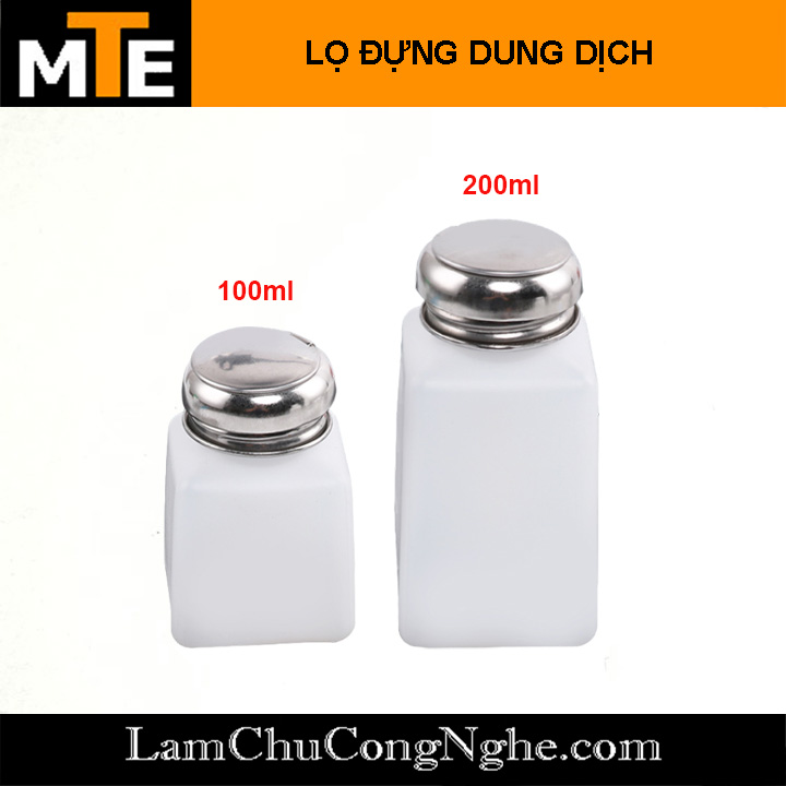 Lọ đựng dung dịch axeton 100ml, 200ml chất lượng cao