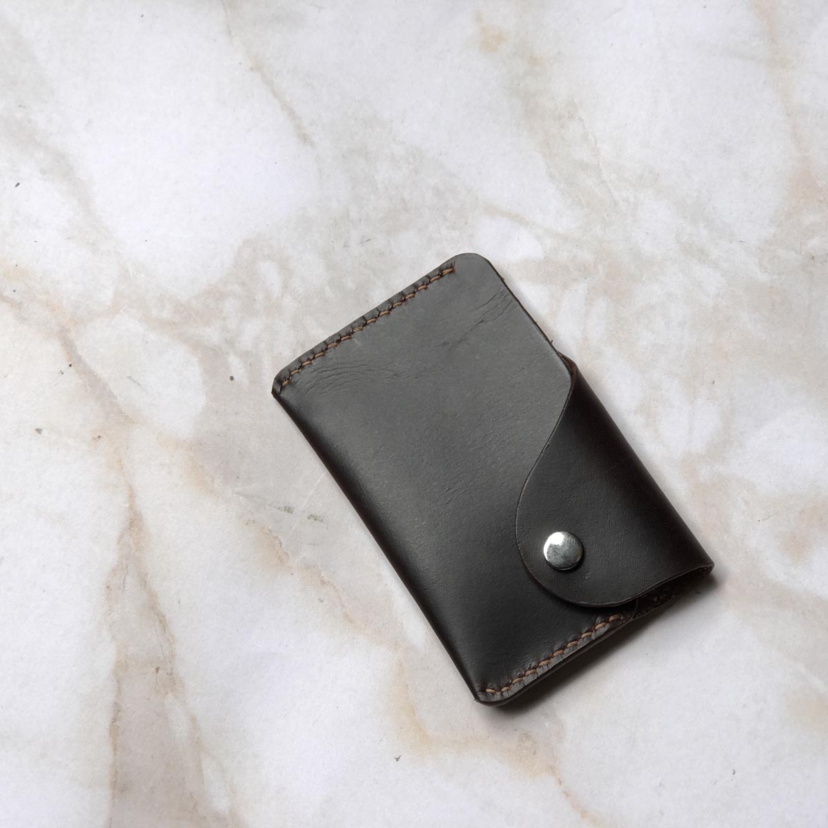 Móc chìa khóa da thật đựng thẻ ATM - Handmade thủ công