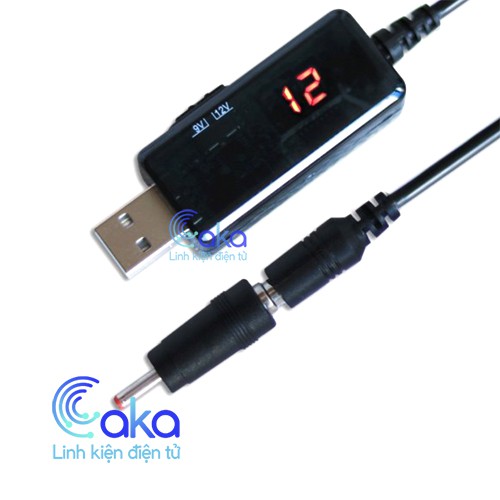Cáp USB chuyển đổi 5V sang 9V 12V jack dc 5.5x2.1mm