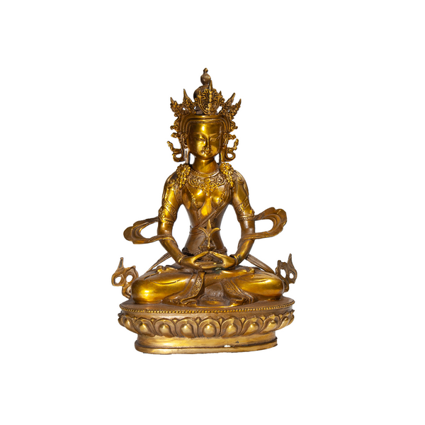 [HCM]Vô Lượng Thọ 30Cm Đồng Trơn  Tượng Phật