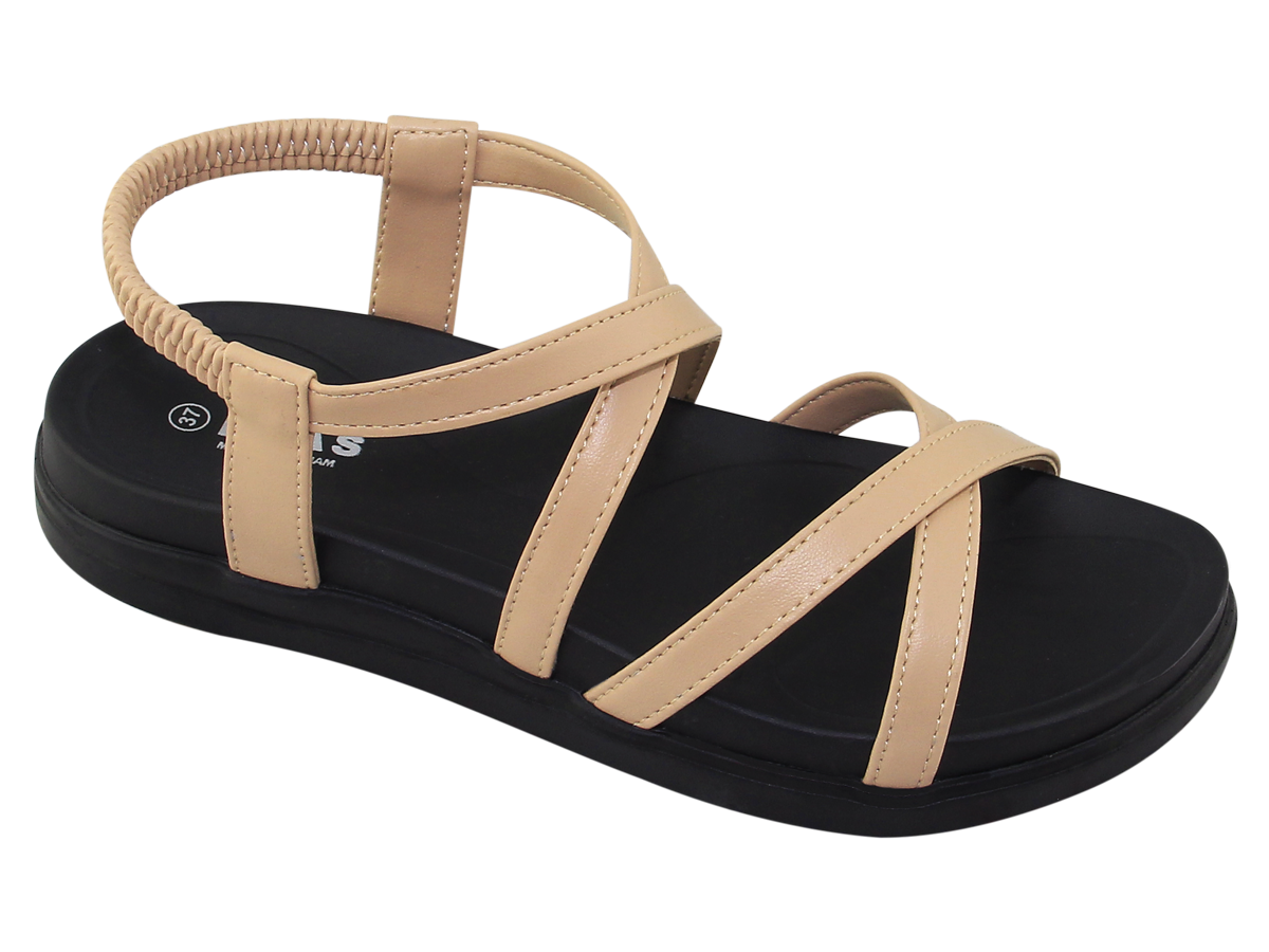 Sandal đế bằng nữ Bita's SHANA.04 (Nâu + Đen + Kem + Trắng + Xanh lá)