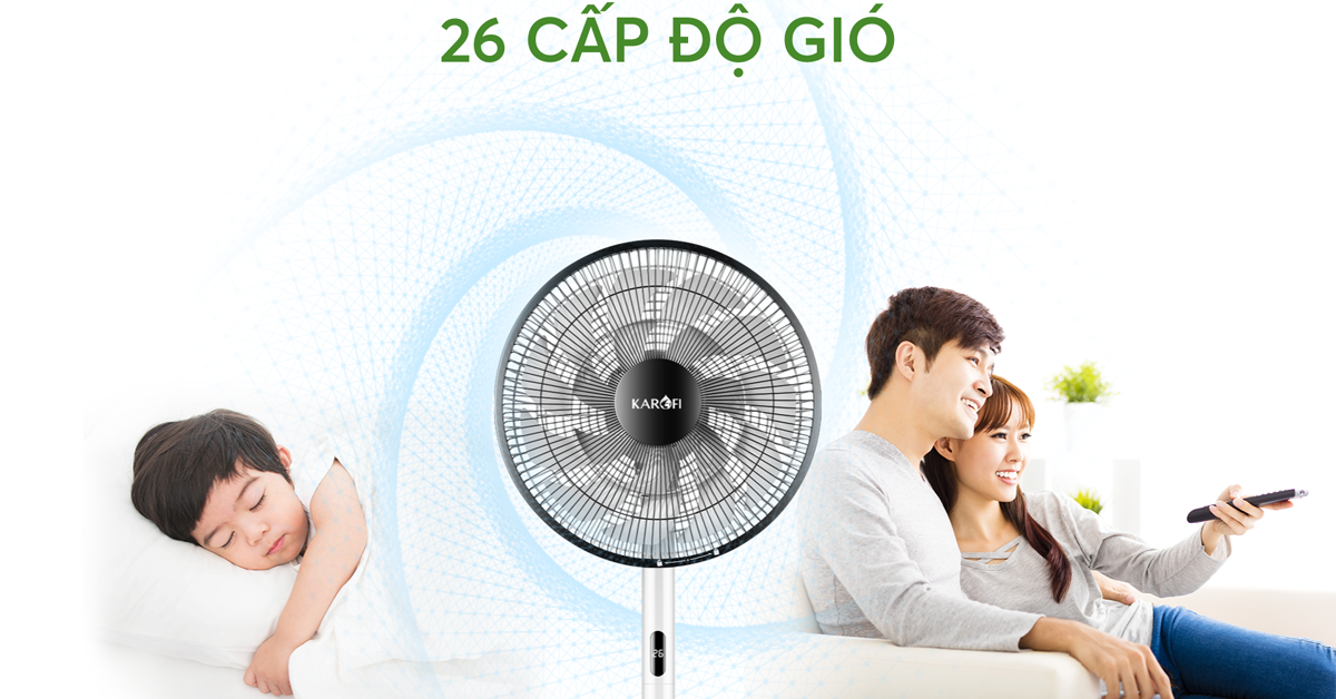 [GIAN HÀNG UY TÍN] [HÀNG CHÍNH HÃNG] Quạt đứng Karofi KF-352DC
