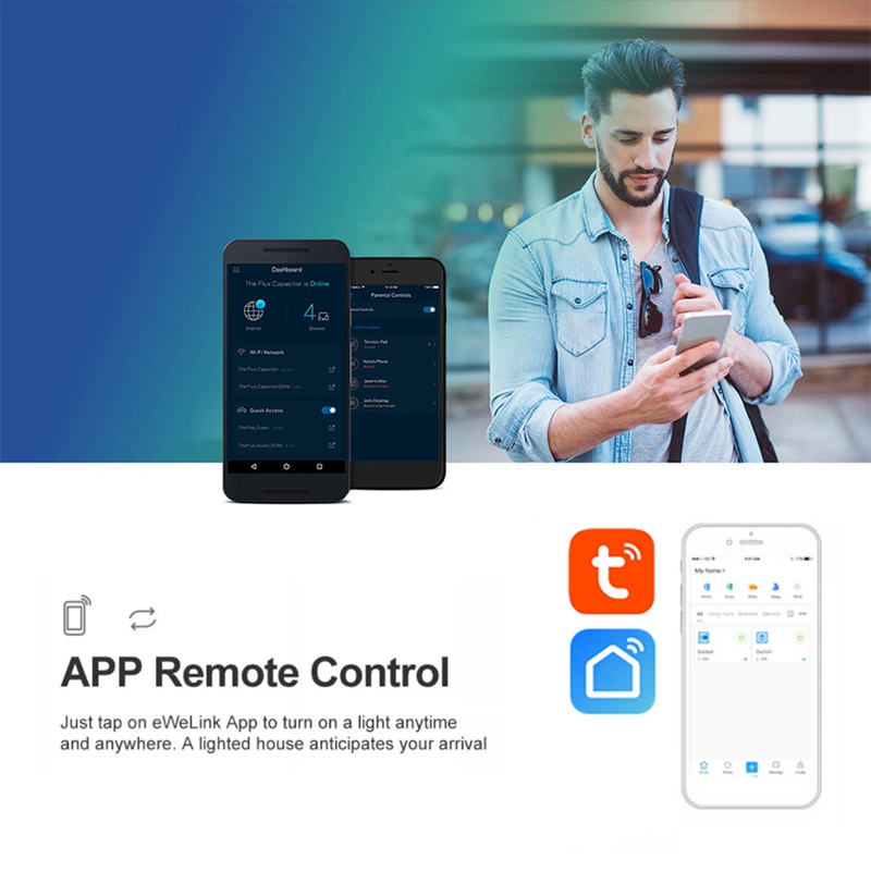1CH RF Smart Switch 7-32V AC DC WIFI Tuya Remote Control 433 Light Switch 10A Rele Relay Self-Locking Interlock Inching