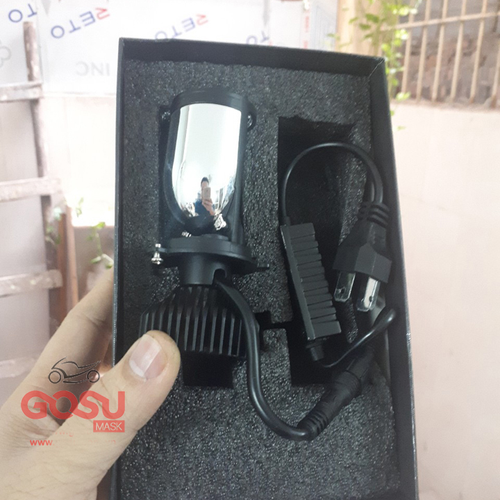 Đèn pha Led bi cầu mini H4 L6K - Đèn pha xe máy