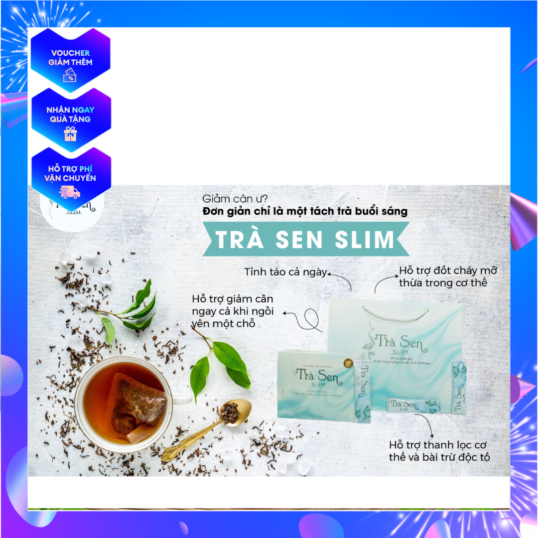 [Chính hãng] Combo 3 hộp trà sen slim 30 gói