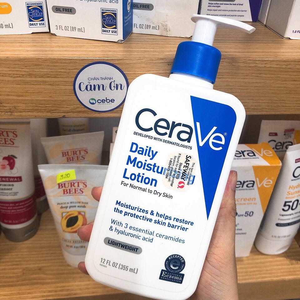 [HCM]CeraVe Daily Moisturizing Lotion - Kem dưỡng làm mềm da (355mL)