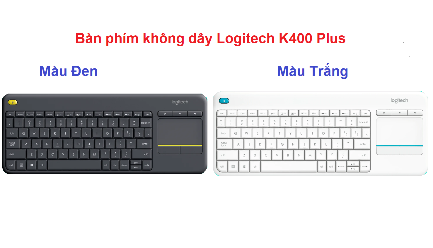 Bàn phím không dây Logitech K400 Plus Chính Hãng