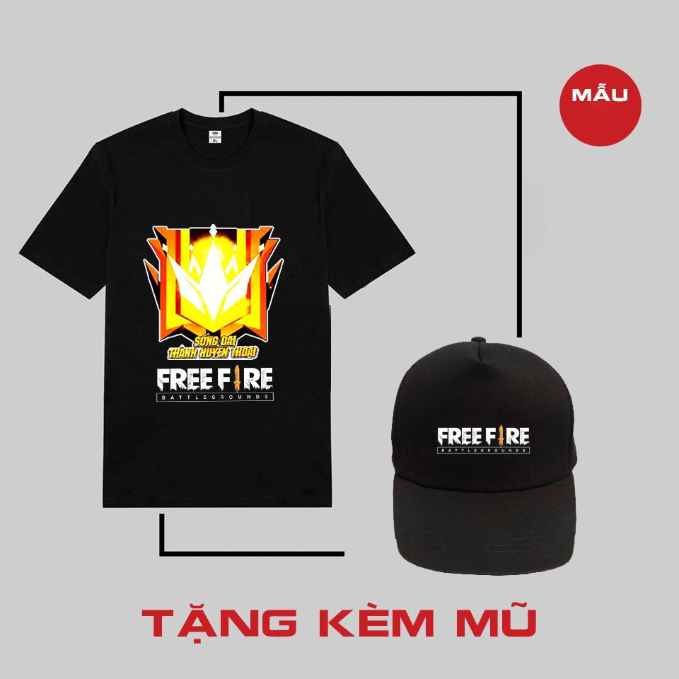 Siêu hot mẫu hot nhất️tặng kèm mũ ff áo thun game in hình free fire cực chất đủ size trẻ em