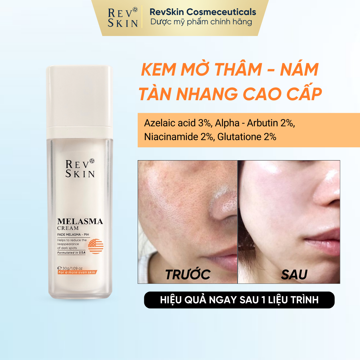 Kem Làm Mờ Thâm, Nám - RevSkin Melasma Cream