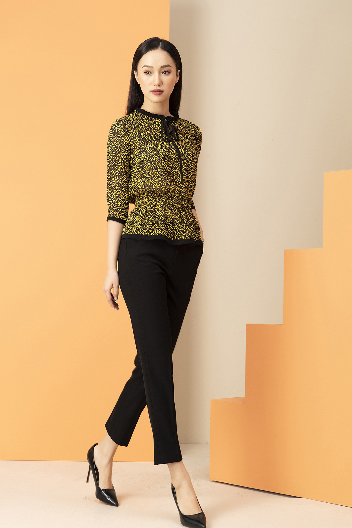 Áo Sơ Mi Thiết Kế Eo Chun Luperi LFSM1102