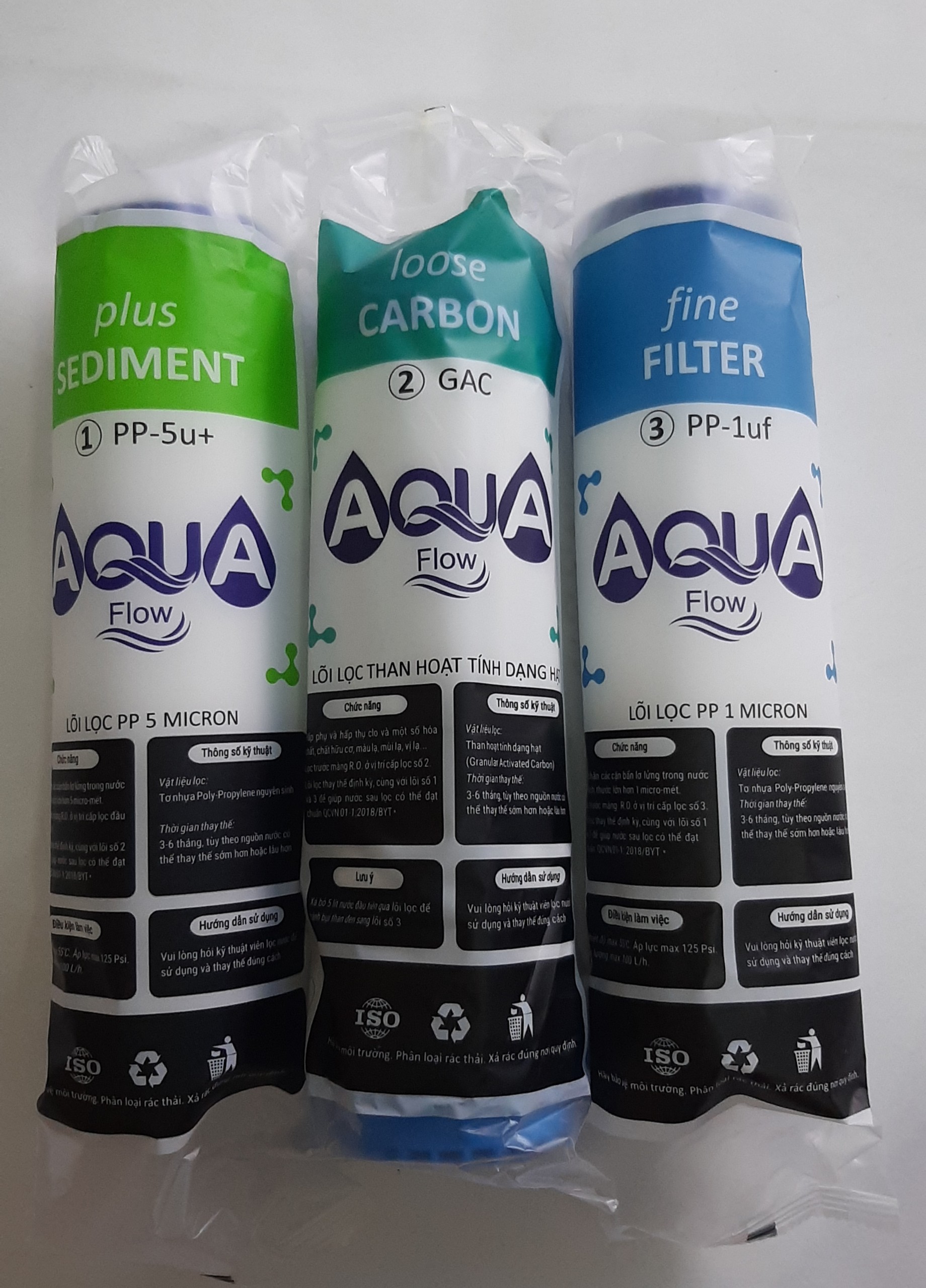 LÕI LỌC NƯỚC 123 AQUA CAO CẤP- Dùng được cho mọi loại máy lọc thông thường