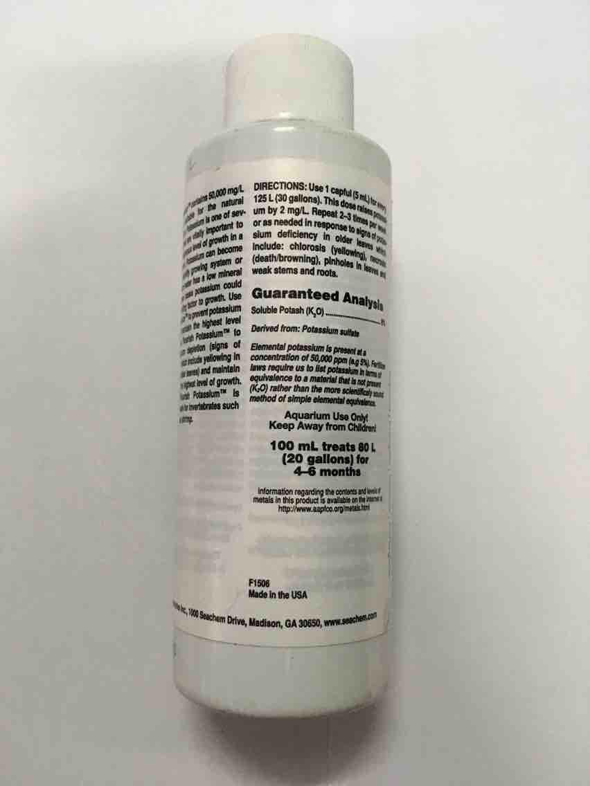 [HCM]Phân nước Kali cho hồ thuỷ sinh Seachem Flourish Potassium 100ml