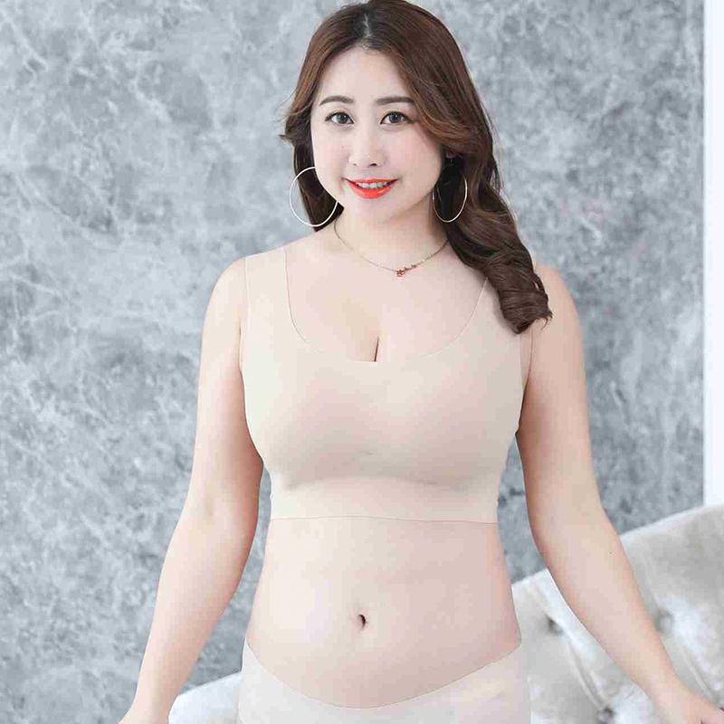 Large Girl S Underwear Plus Sized Female 0 Jin Fat Girl Japanese Style Wireless Thin Vest One Piece Seamless Bras Lazada