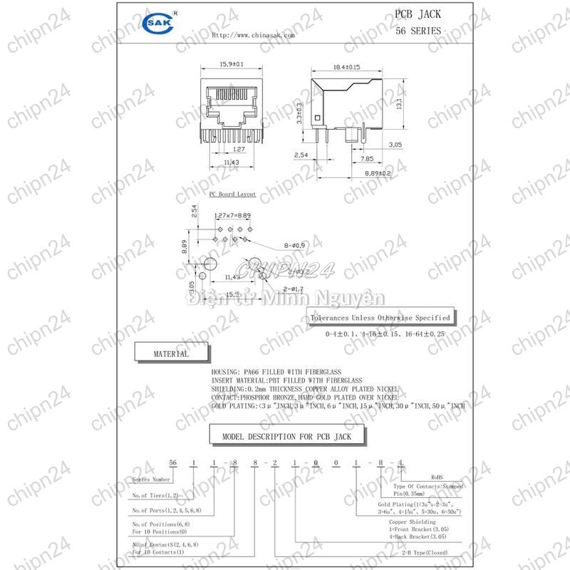 [2 cái] (F124.1) Đầu Cắm RJ45 8P - HH001362