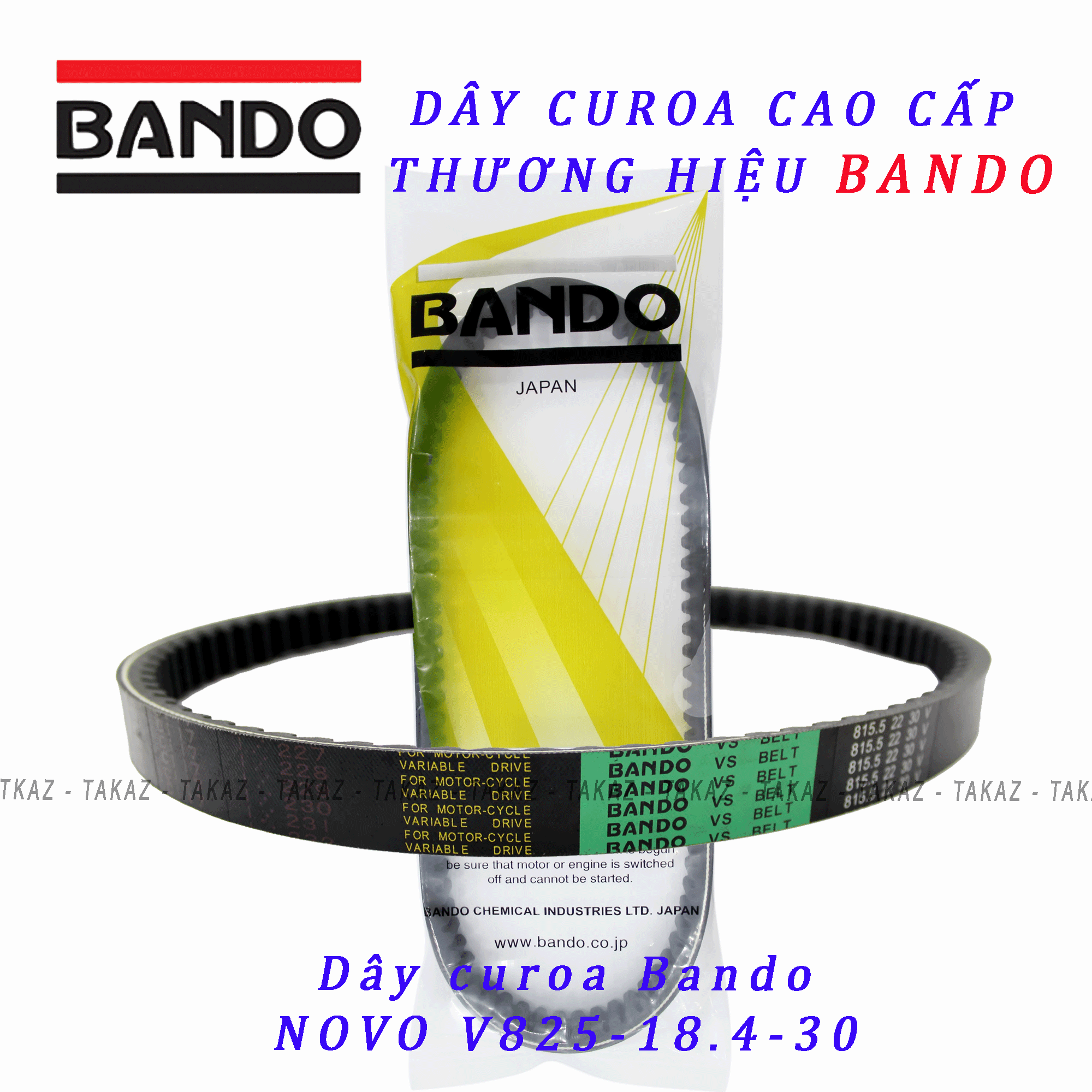 Dây curoa bando yamaha nouvo 1 / mio - made in thái lan 100%