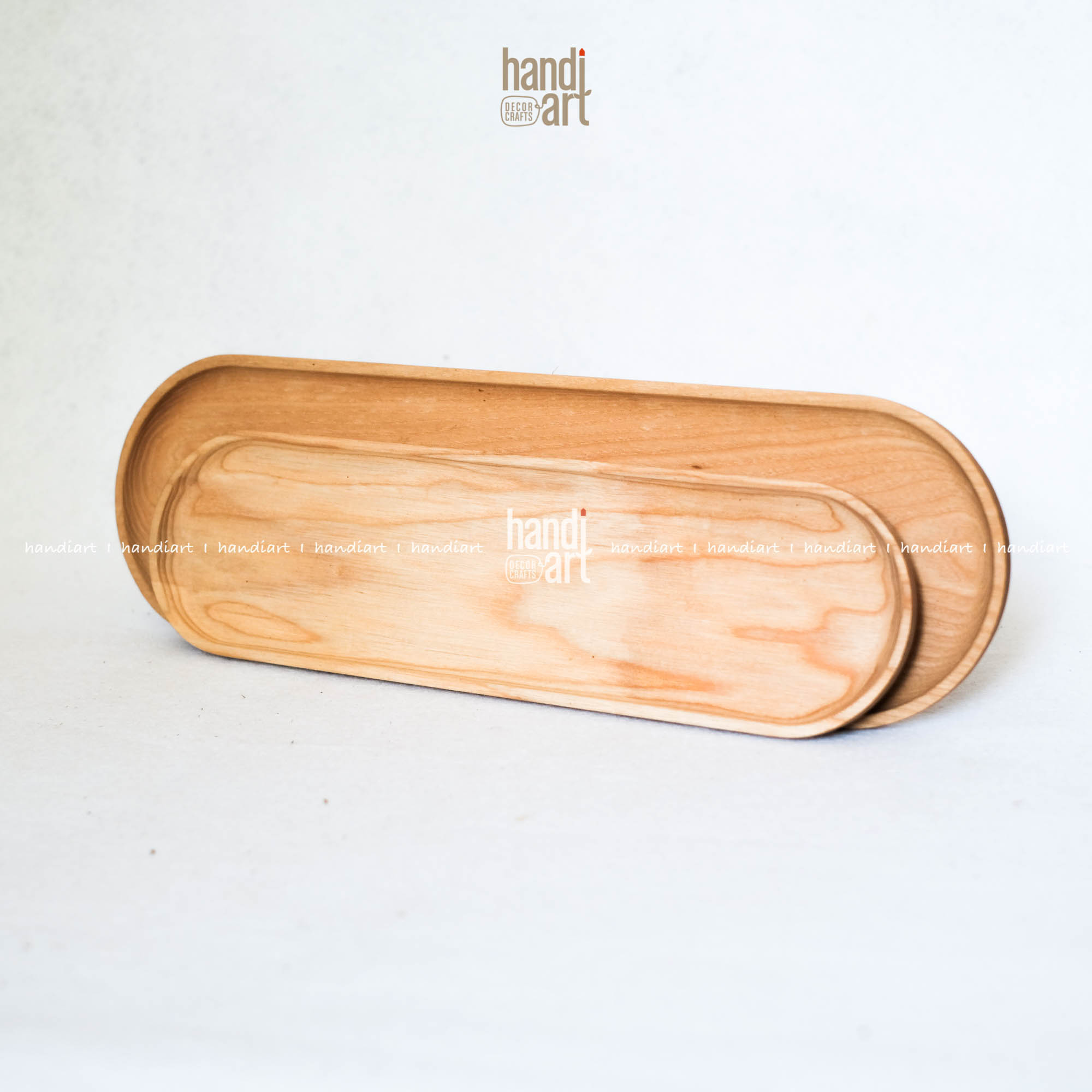 Wooden tray Oval decoration food, tray Oval long