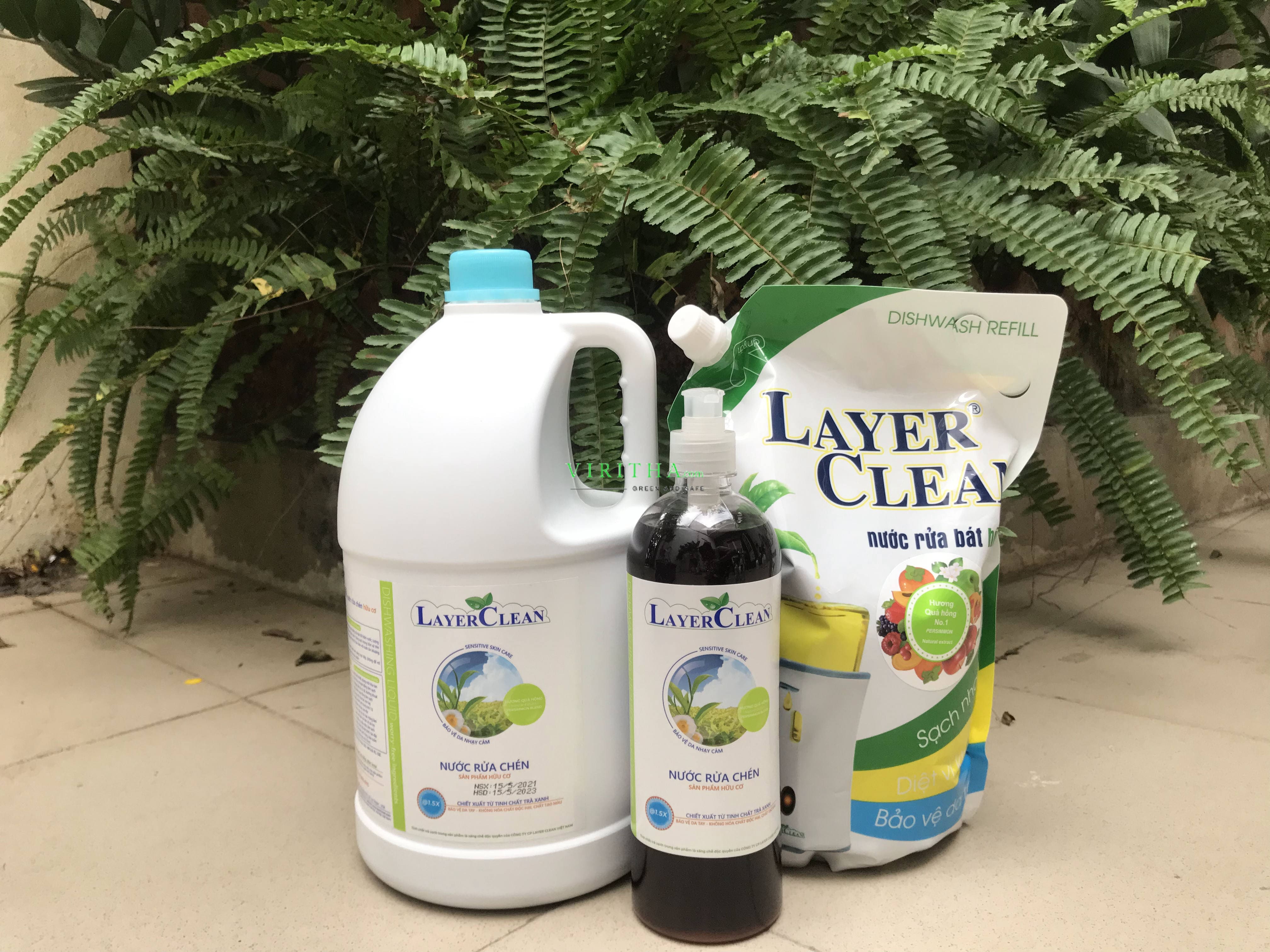 [HỎA TỐC HCM] Nước rửa chén bát hữu cơ organic Layer Clean chai 800ml