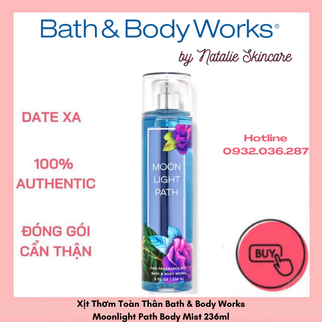 [HCM]Xịt Thơm Toàn Thân Bath And Body Works Moonlight Path Body Mist 236ml