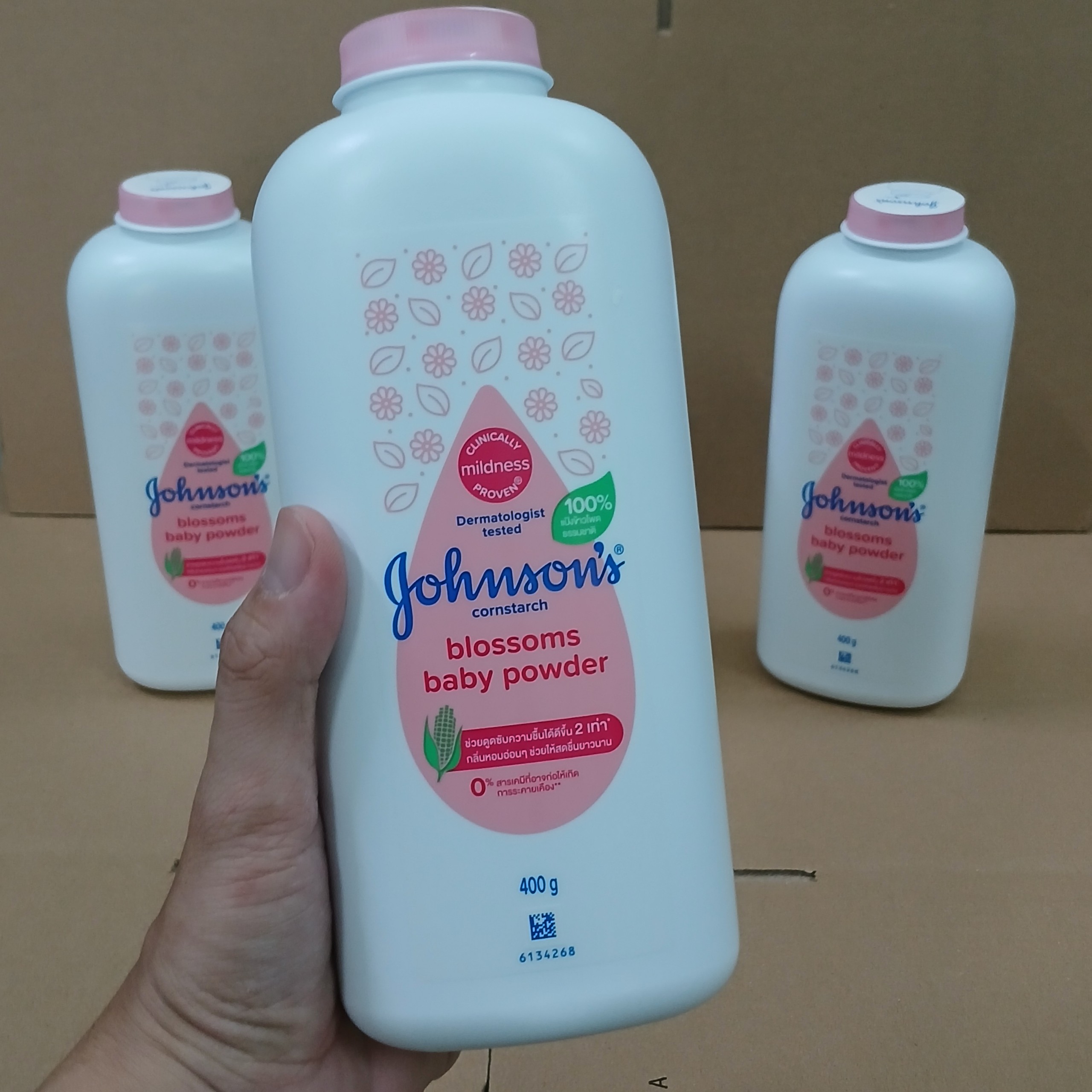 [Chuẩn Thái] Phấn rôm Johnson's Baby Power 400gr thơm chống ẩm ướt, rơm sả, bị hăm