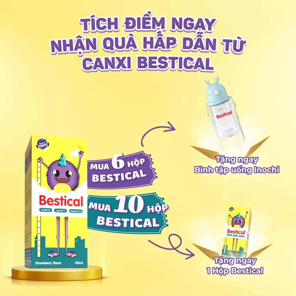 [Xả hàng- Không tích điểm]CANXI SINH HỌC BESTICAL giúp tăng chiều cao - chai 120ml
