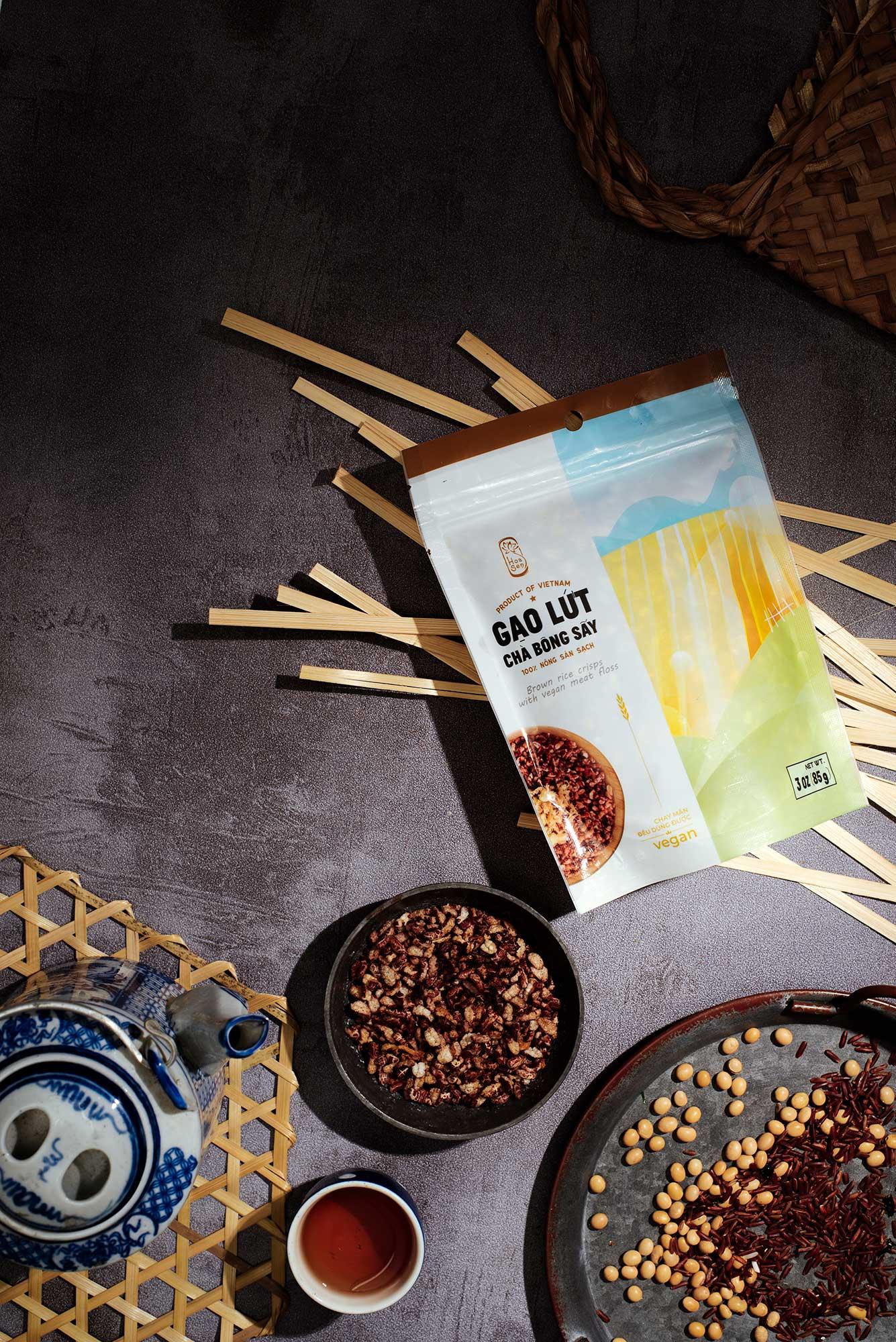 Gạo Lứt Chà Bông Sấy Hoa Sen (Túi 85g)
