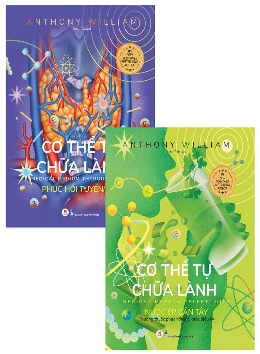 Sách - combo cơ thể tự chữa lành: nước ép cần tây + phục hồi tuyến giáp - newshop