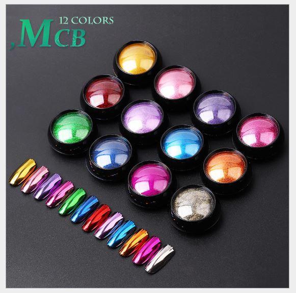 Bột tráng gương móng SIÊU SÁNG 12 màu