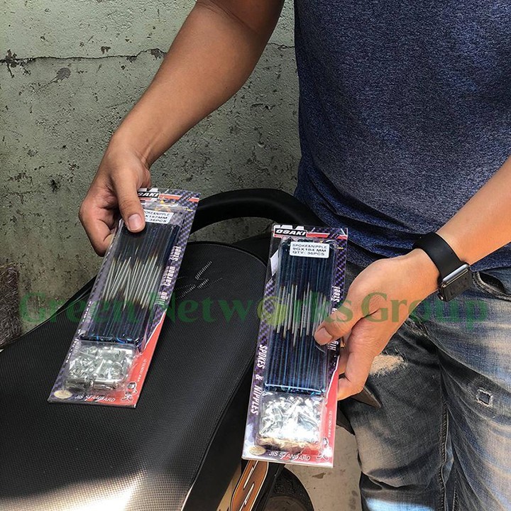 căm xe máy xanh trắng ex135 2 đĩa - 927