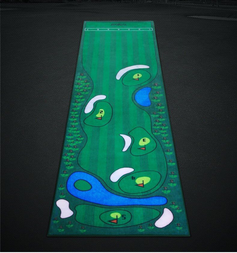 Thảm tập Putting Golf 300x80cm - Golf Putting Green Mat, Golf Practice Training Aid, Foldable Golf Training Mat, Golf Practice Putter Equipment for Indoor