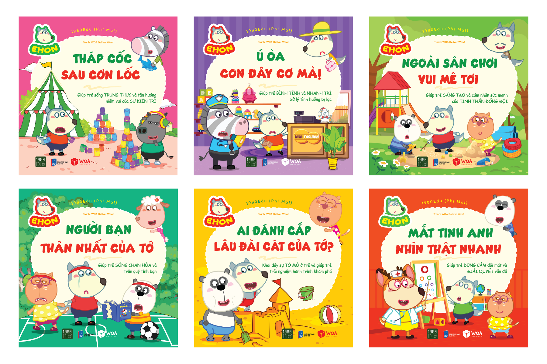 Sách - Combo 6 cuốn Wolfoo Ehon