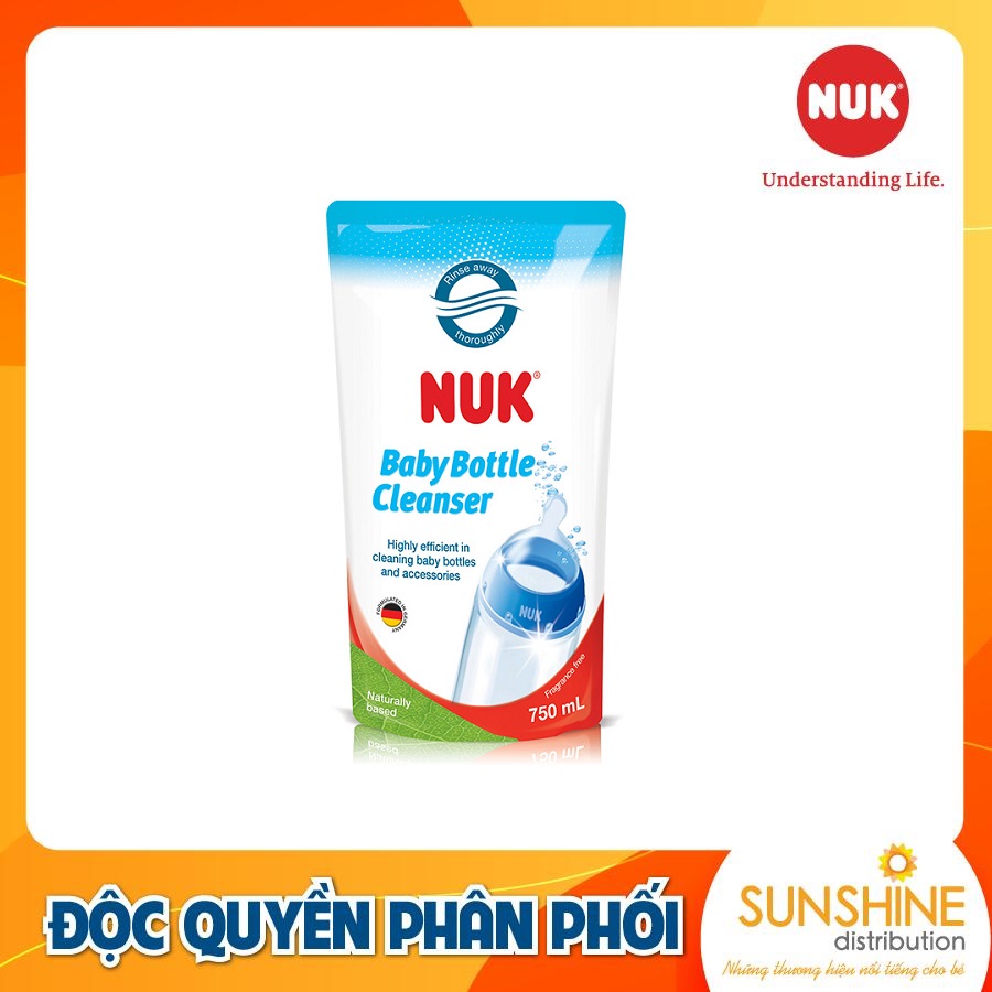 NƯỚC RỬA BÌNH SỮA NUK TÚI 750ML
