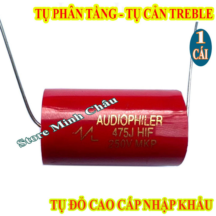 1 tụ chống cháy loa treble 4.7mf 250v đỏ nhập khẩu - tụ phân tần trép - giá 1 chiếc