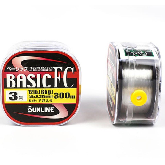 Cước Câu Cá Cao Cấp  SUNLINE BASIC  FC 300M NHẬP KHẨU  (sale)