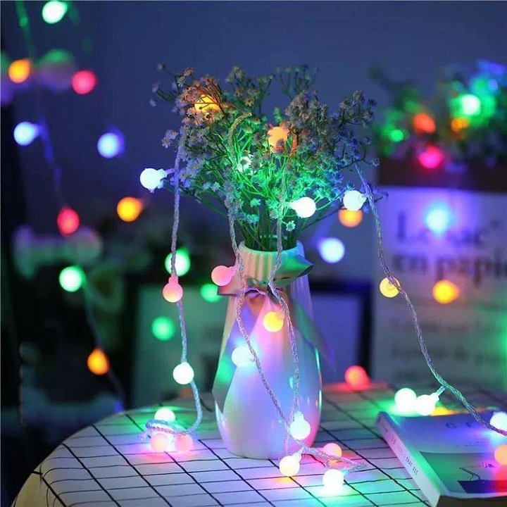 DÂY ĐÈN TREO TRANG TRÍ BI ĐỤC NHIỀU MÀU