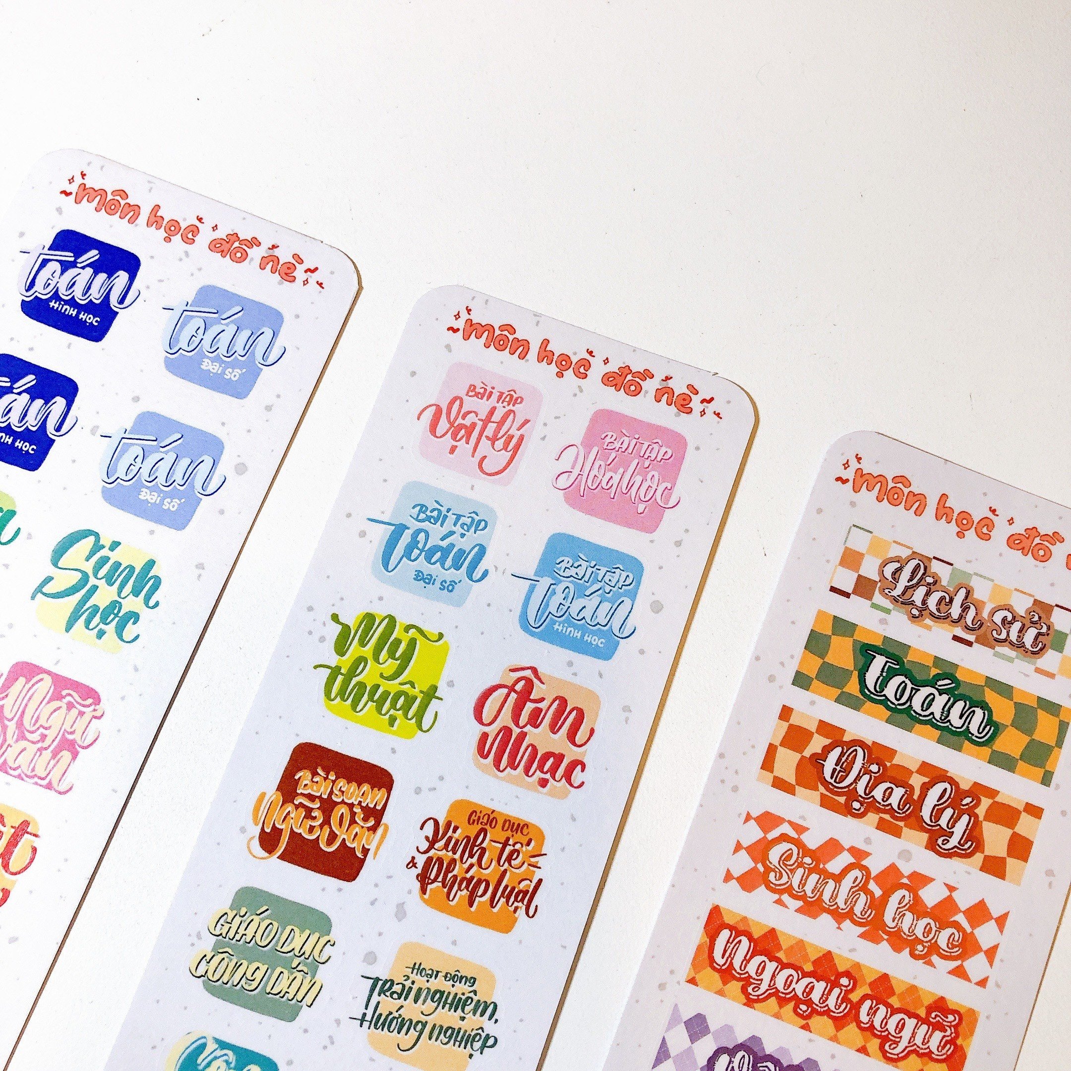 Sticker Môn Học Dễ Thương - Sticker Ham Học - Hidari