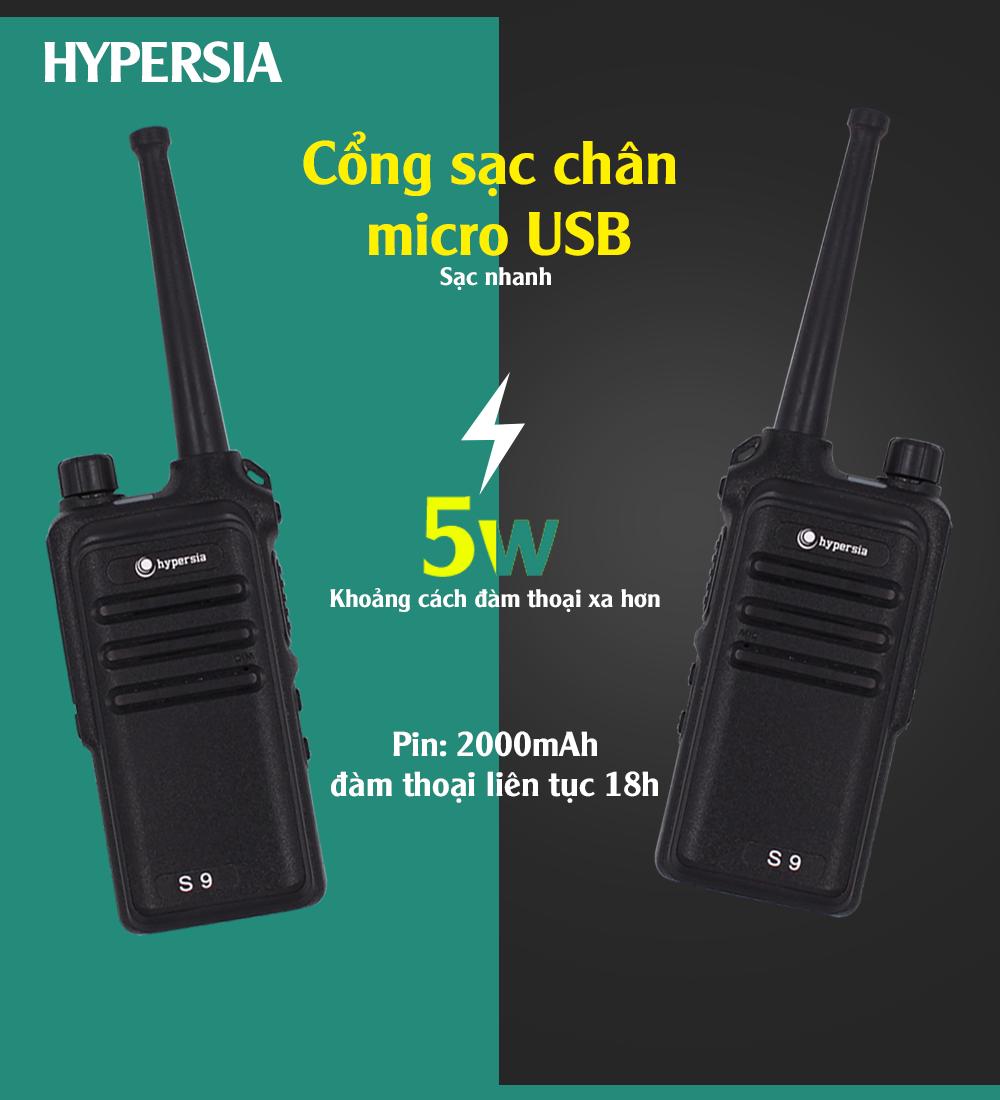 Bộ đàm cầm tay Hypersia S9