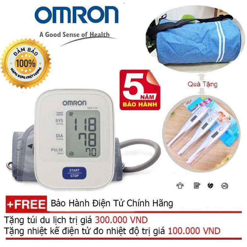Máy đo huyết áp bắp tay Omron Hem 7120 + Quà tặng nhiệt kế điện tử nhập khẩu